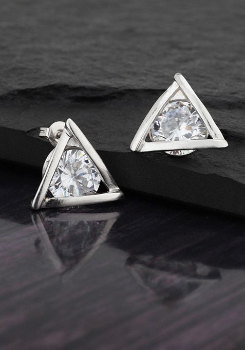 Silver Plated Rhodium Plated Earrings