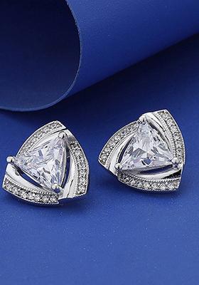 Silver Plated Rhodium Plated Earrings