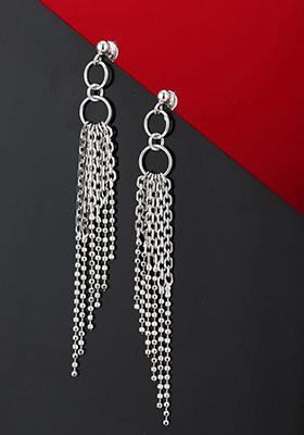 Multicolour Rhodium Plated Earrings