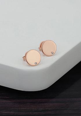 Rose Gold Plated Circular Earrings