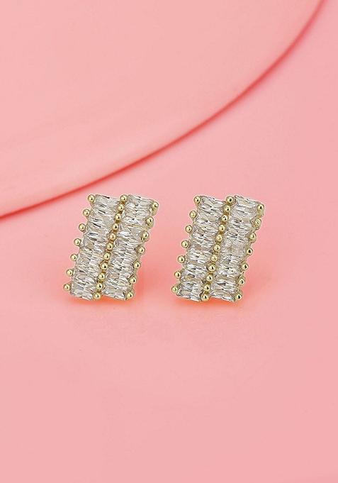 Gold Plated CZ Fancy  Earrings