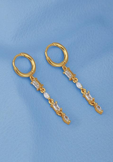 Gold Plated CZ Stone Earrings