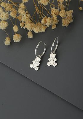 Silver Plated Rhodium Plated Earrings