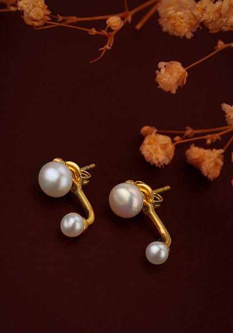 Gold Plated  Pearl Earrings