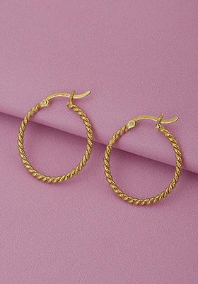Gold Plated Circular Hoop Earrings