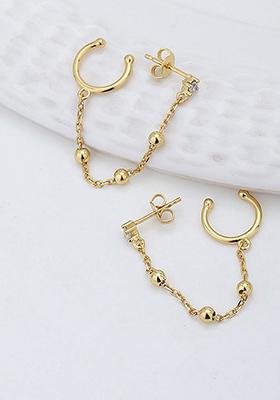 Gold Plated Zirconia Earrings