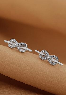 Silver Plated Rhodium Plated Earrings