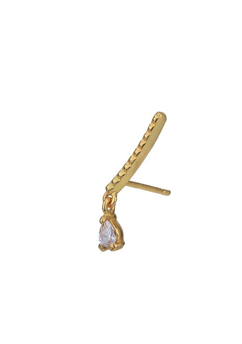 Gold Plated Climber Earrings - Indya