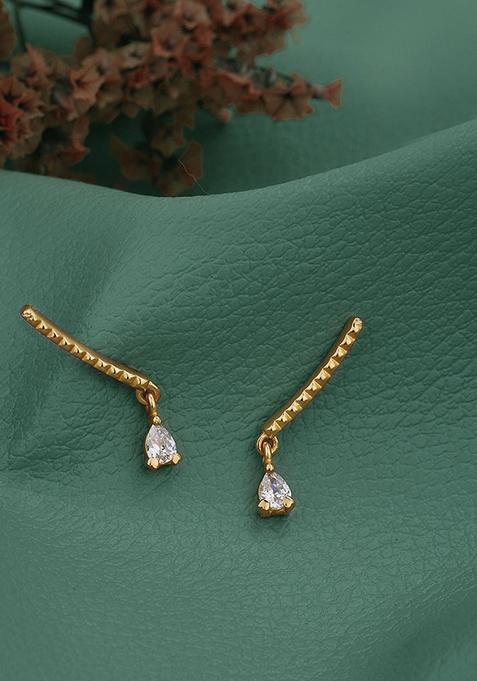 Gold Plated Climber Earrings