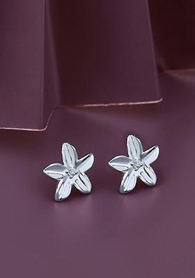 Silver Plated Rhodium Plated Earrings