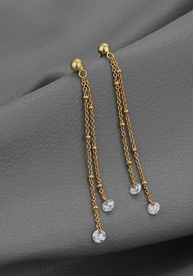 Gold Plated CZ Stone Earrings