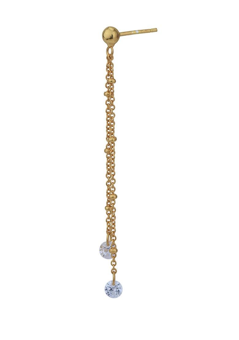 Gold Plated CZ Stone Earrings - Indya