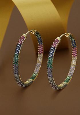 Gold Plated Circular Earrings