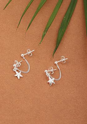 Silver Plated Rhodium Plated Earrings