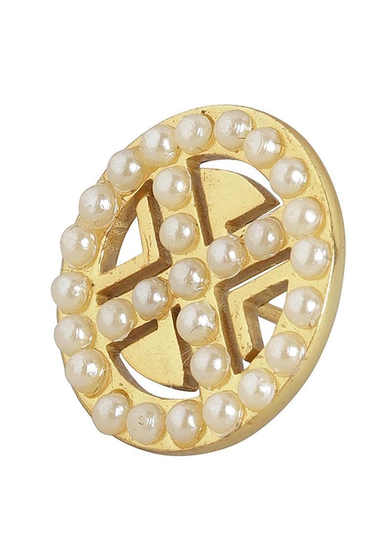 Gold Plated Circular Earrings - Indya