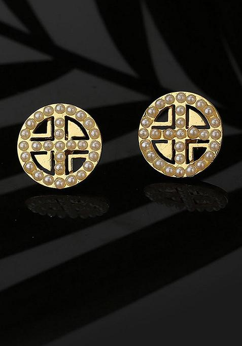 Gold Plated Circular Earrings