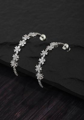 Silver Plated Circular Earrings