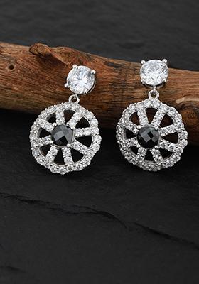 Silver Plated CZ Stone Earrings