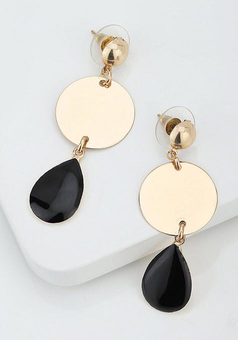 Black Gold Plated Plated Earrings