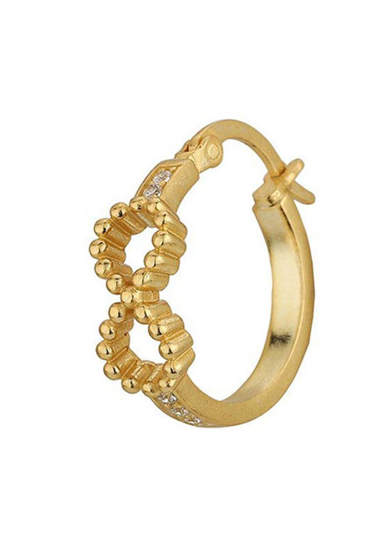 Gold Plated CZ Stone Earrings - Indya