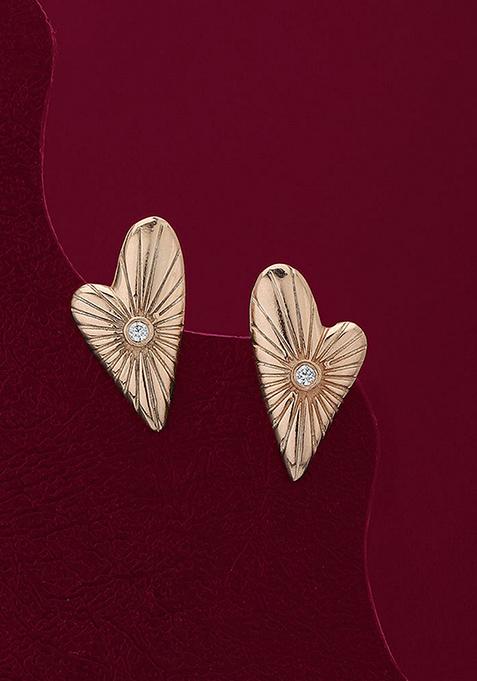 Rose Gold Plated Cubic Zirconia Earrings