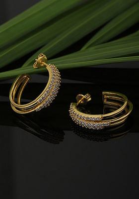 Gold Plated Circular Earrings