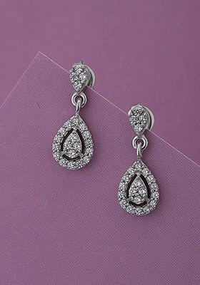 Silver Plated Zirconia Earrings