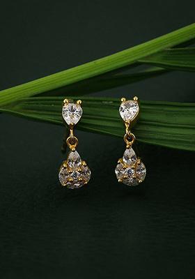 Gold Plated CZ Stone Earrings