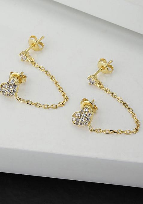 Gold Plated Heart Shaped Earrings