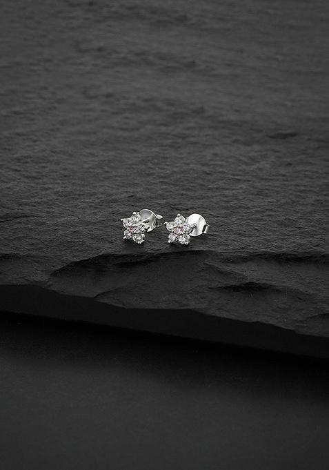 Multicolour Rhodium Plated Earrings
