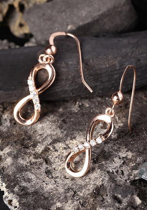 Rose Gold Plated CZ Stone Earrings