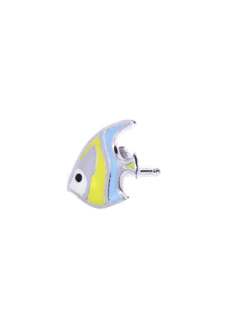 Multicolour Rhodium Plated Earrings - Indya