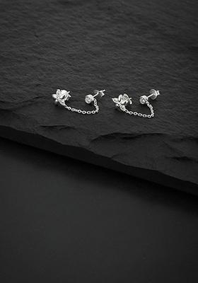 Multicolour Rhodium Plated Earrings