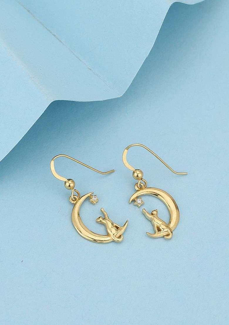 Gold Plated Plated Earrings - Indya