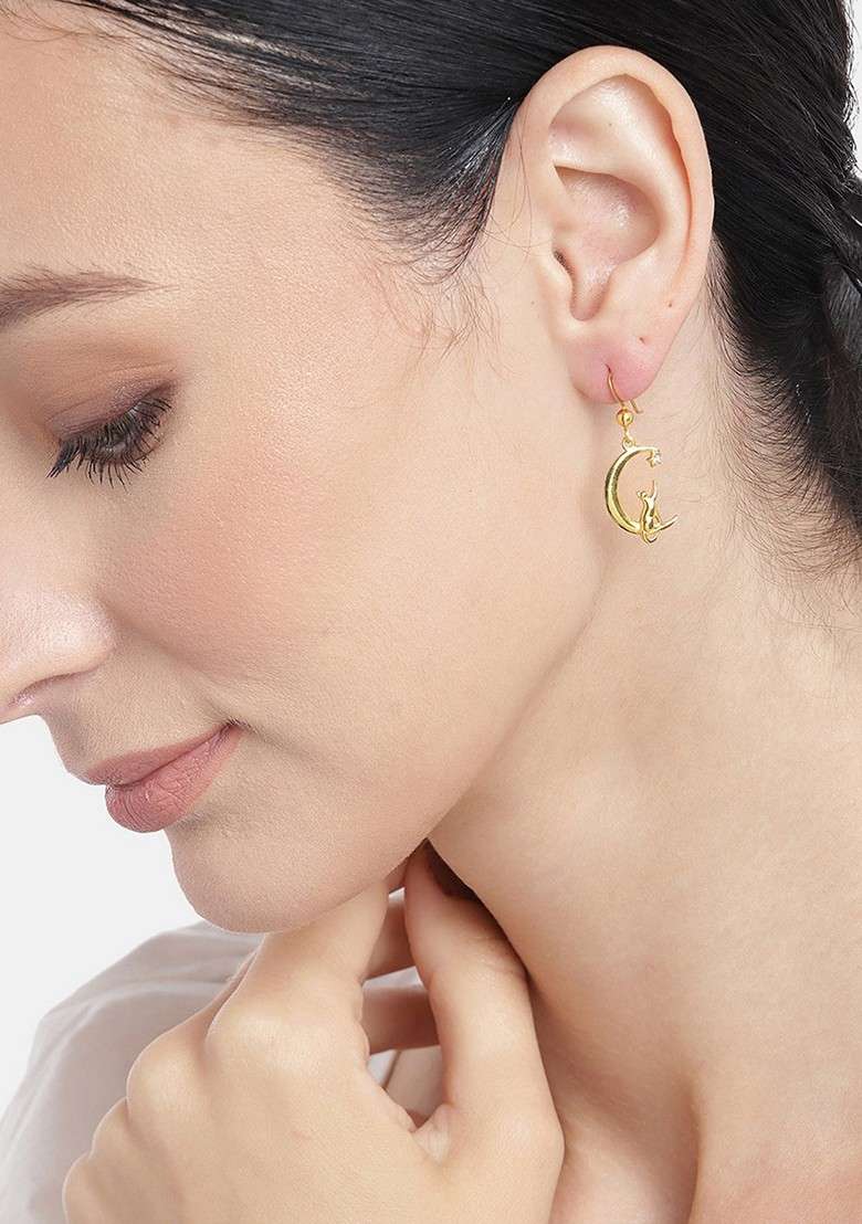Gold Plated Plated Earrings - Indya