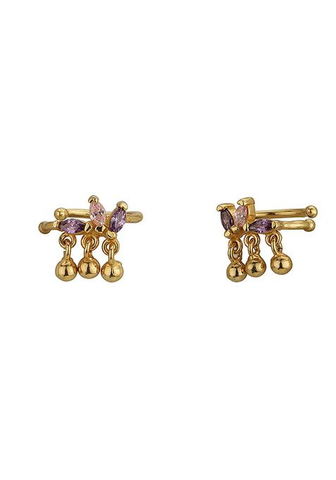 Gold Plated Contemporary Earrings