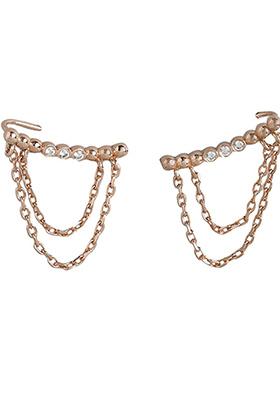 Rose Gold Plated Climber Earrings