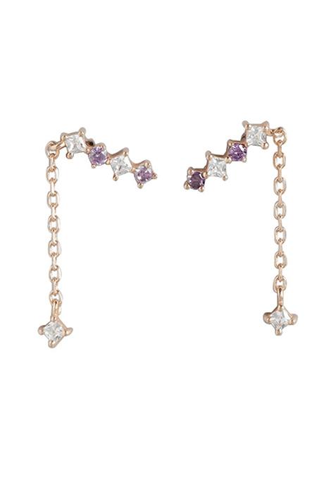 Rose Gold Plated Climber Earrings