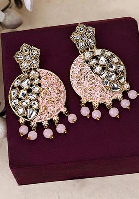 Pink Cubic Zirconia Drop Earrings