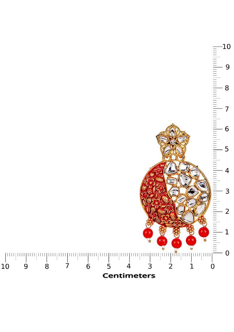 Red Cubic Zirconia Drop Earrings