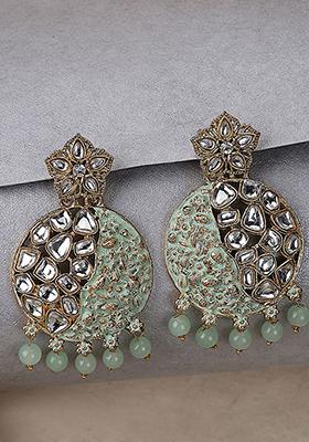 Sea Green Cubic Zirconia Drop Earrings