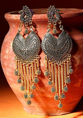 Blue Bead Drop Earrings