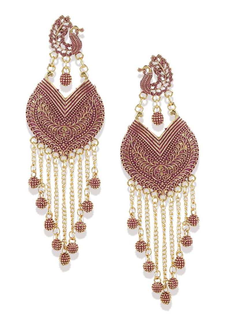 Pink Bead Drop Earrings