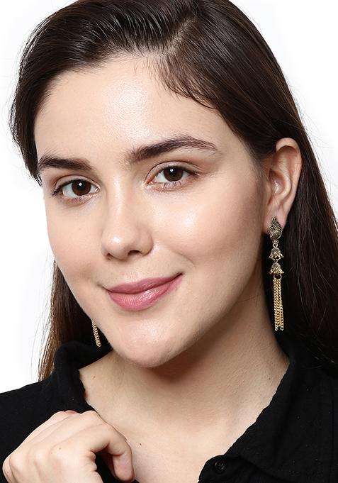 Gold Plated Jhumka Earrings