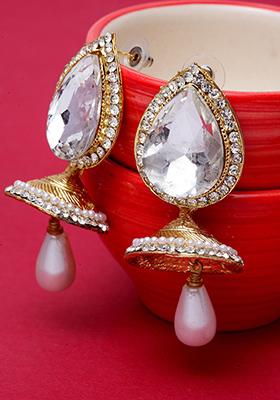 White Cubic Zirconia Drop Earrings