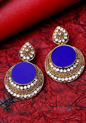 Blue Cubic Zirconia Drop Earrings