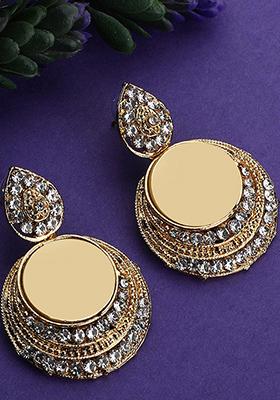 Gold Plated Cubic Zirconia Drop Earrings