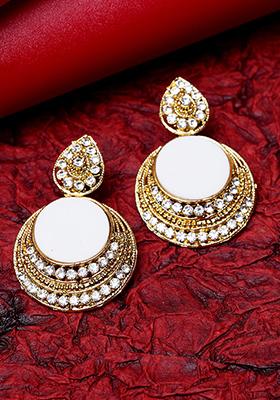 White Cubic Zirconia Drop Earrings