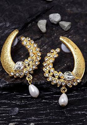 Gold Plated Cubic Zirconia Drop Earrings