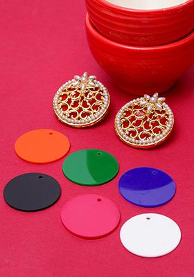 White Bead Dangler Earrings